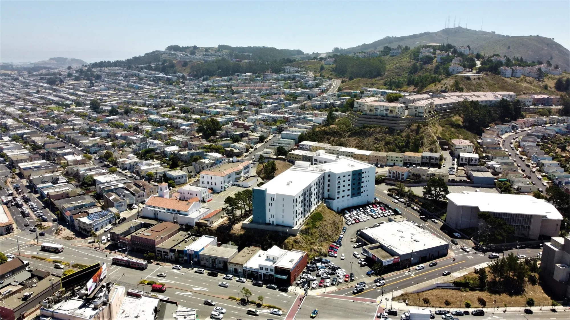 Commercial buildings in Daly City, California